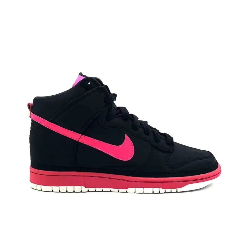 Nike Dunk High Nylon Premium Black Vivid Pink-2