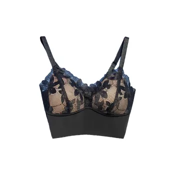 Flowers In Water Bra Women's Black