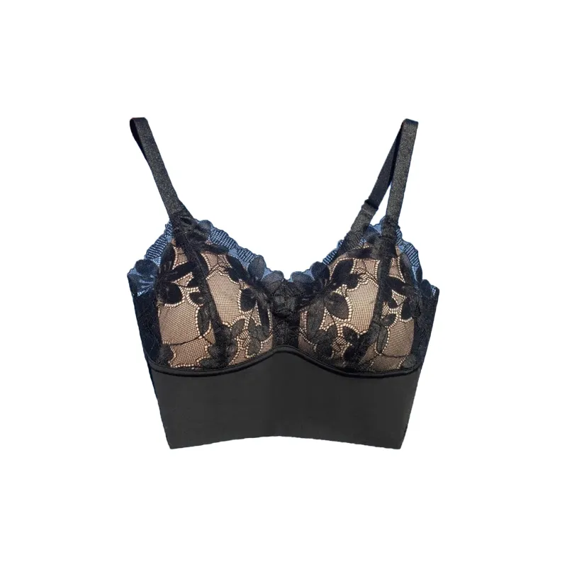 Flowers In Water Bra Women's Black-0