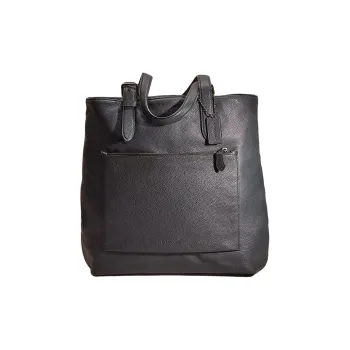 COACH Metropolitan Polished Pebbled Leather Tote Bag Shopping Bag Shoulder Bag Handbag Large Size Women's Elm Green