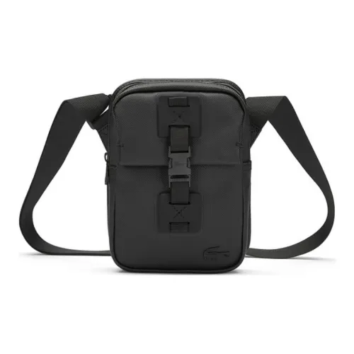 LACOSTE PVC Handbag, Shoulder Furla Bag, Crossbody Furla Bag Small Size Men's Black