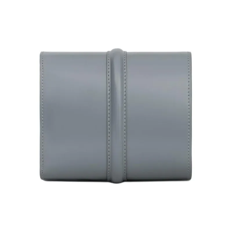 CELINE Smooth Finish Calfskin Wallet Small Size Women's Blue Gray-2