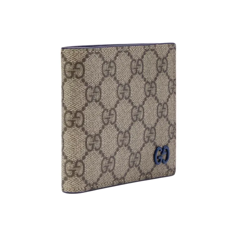 GUCCI GG Supreme Canvas Wallet Men's Beige & Ebony-1