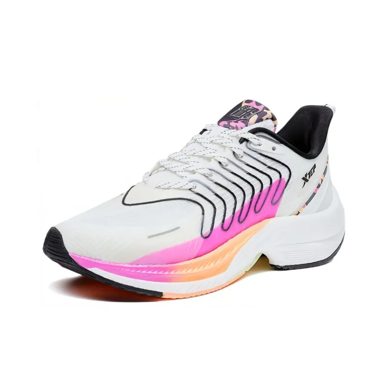 XTEP Speeding 3.0 Anti Slip And Wear Resistant Breathable Low Top Running Shoes Women's White purple Rose red-1