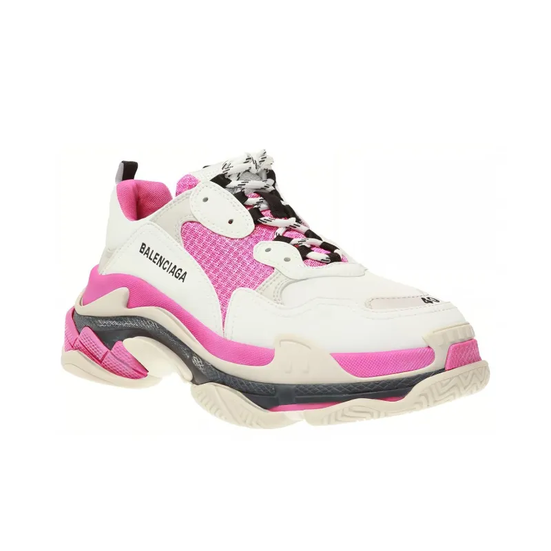 Balenciaga Triple S Pink White Women's-2