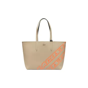 LACOSTE PVC Tote Bag, Shopping Bag, Handbag, Shoulder Bag Tubas Women's Ginger Yellow