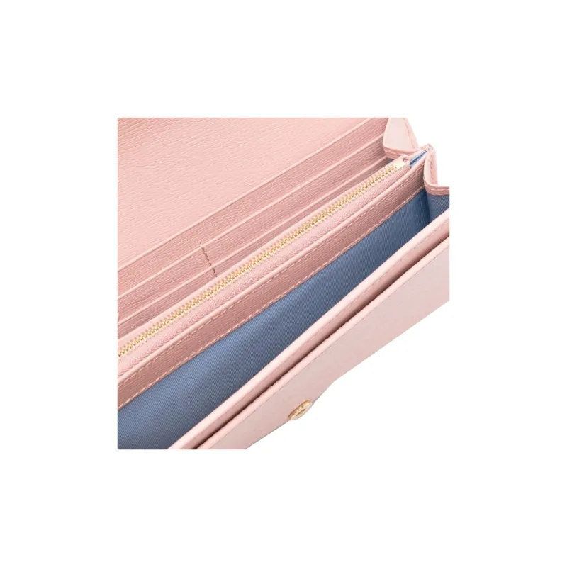 GUCCI Calfskin Wallet Women's Light Pink-2