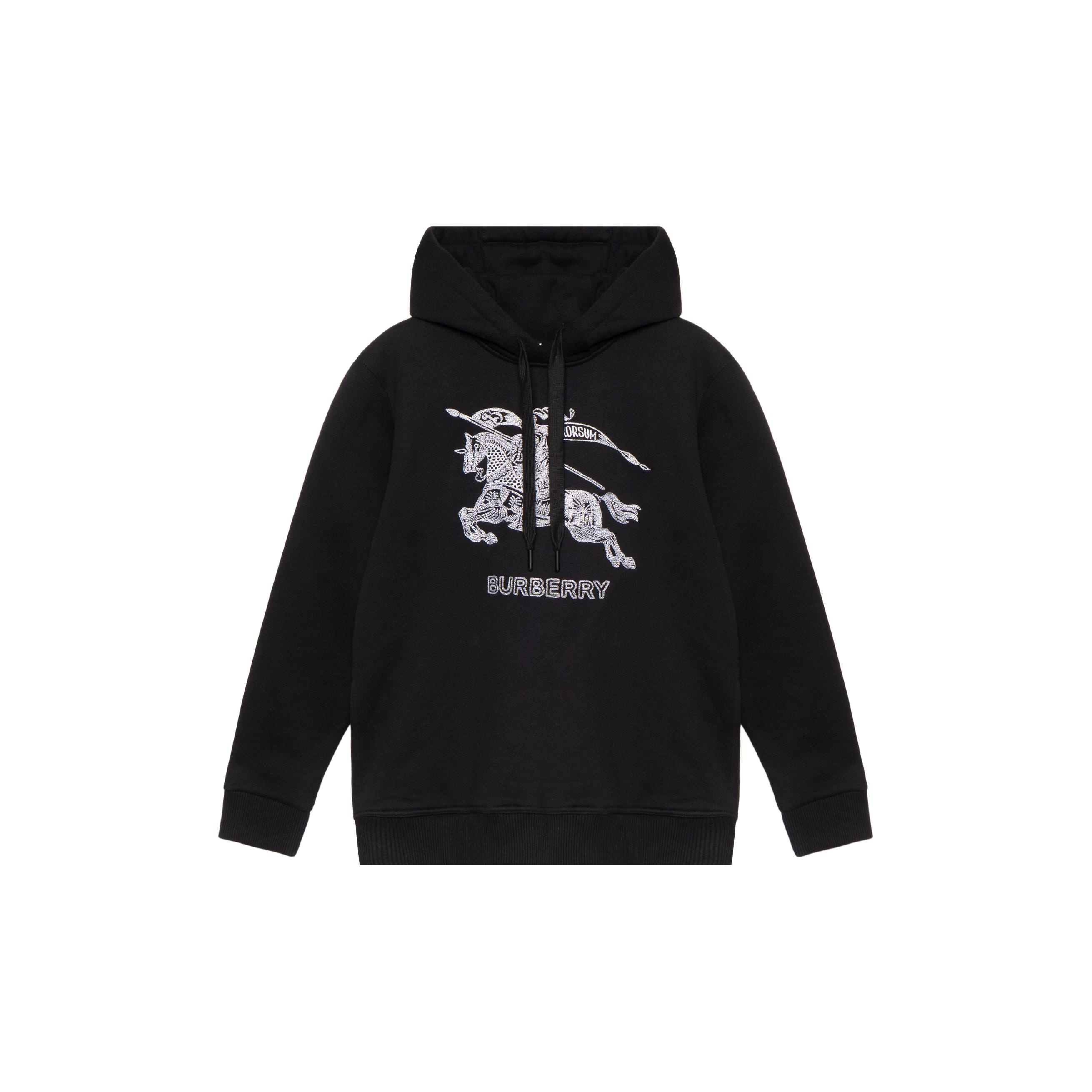 Burberry embroidered logo hoodie on sale