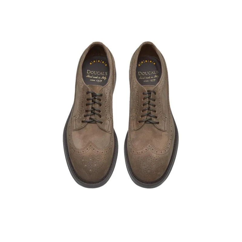 DOUCAL'S Round toe Suede Brogues-3