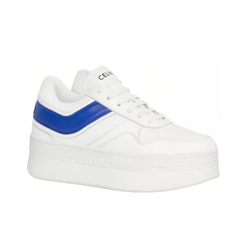 CELINE Women's Block Wedge Sneaker 'Optic White Blue'-2
