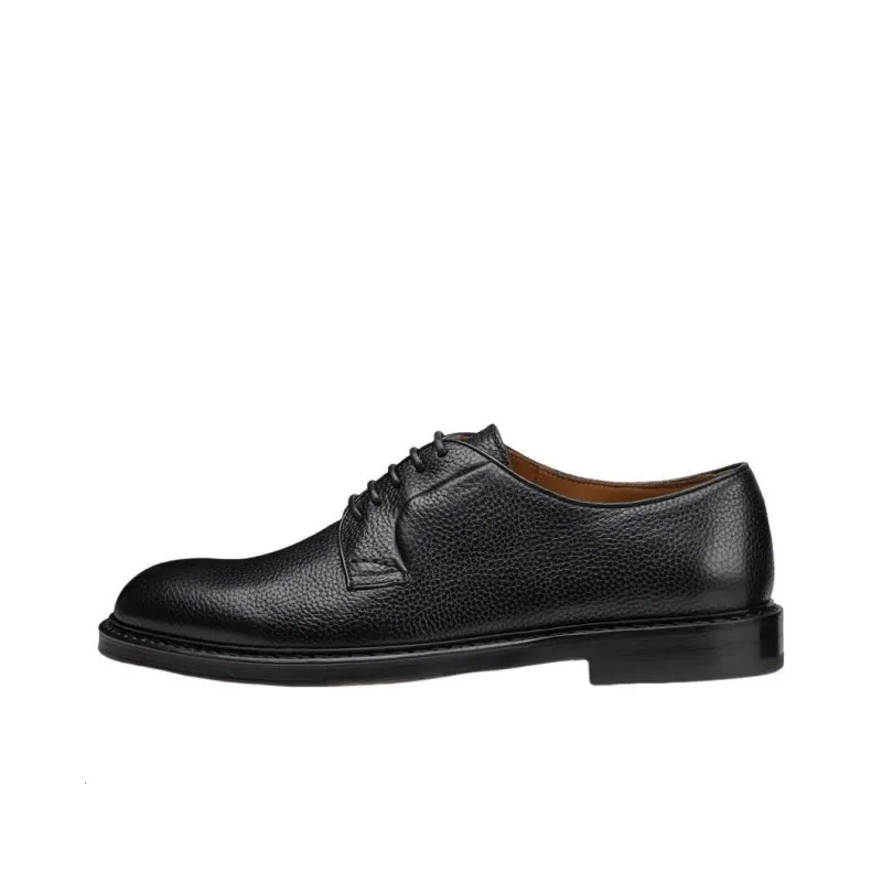 DOUCAL'S Pebbled leather Derby Shoes-0