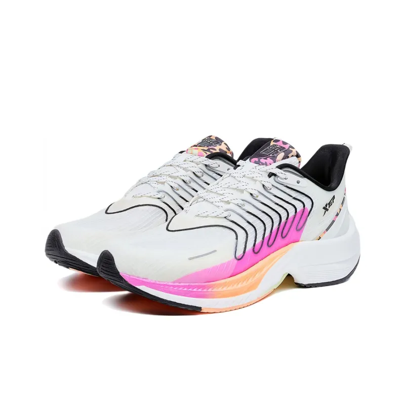 XTEP Speeding 3.0 Anti Slip And Wear Resistant Breathable Low Top Running Shoes Women's White purple Rose red-2