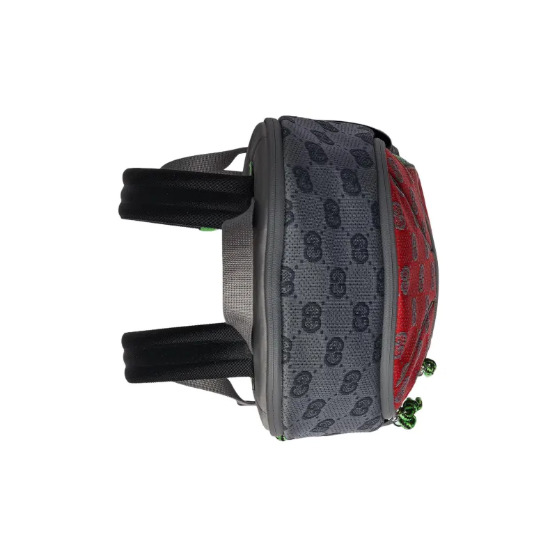 GUCCI Nylon Backpack Men's Gray & Multicolor-4