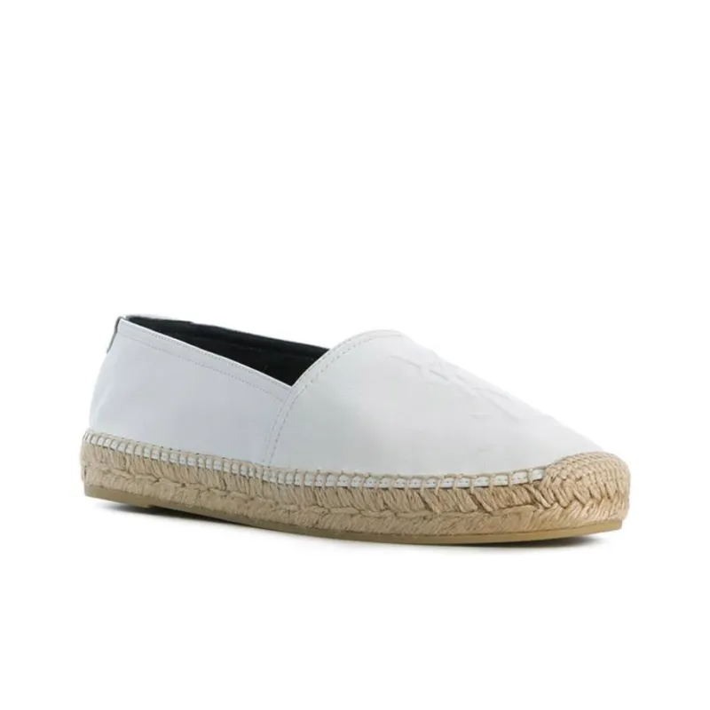 SAINT LAURENT Monogram Embossed Espadrilles-2