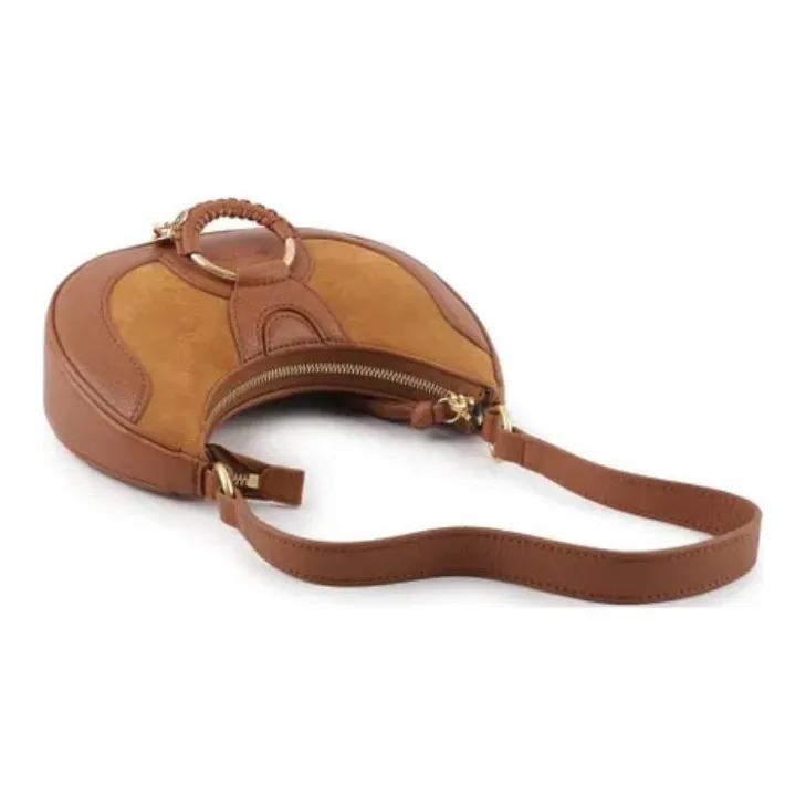 See By Chloe Hana Cow Leather Crescent Bag, Handbag, Shoulder Bag Women's Beige-2