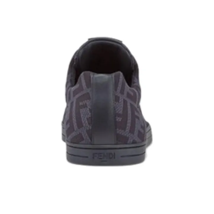 FENDI Tech Fabric Low Top Gray-3
