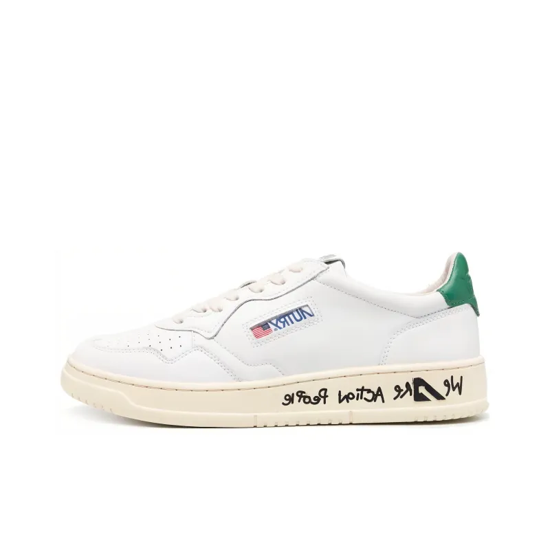 AUTRY Stylish Skateboarding Shoes Men's White Green-0