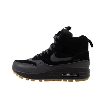 Nike Air Max 1 Mid Sneakerboot Black/Black Gum Medium Brown Women's