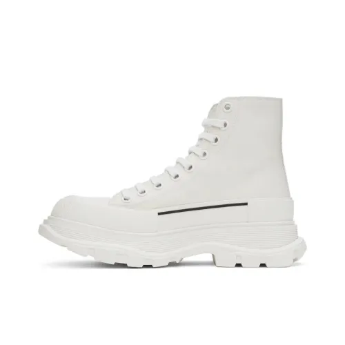 Alexander McQueen Tread Slick Boot Graffiti Optic White