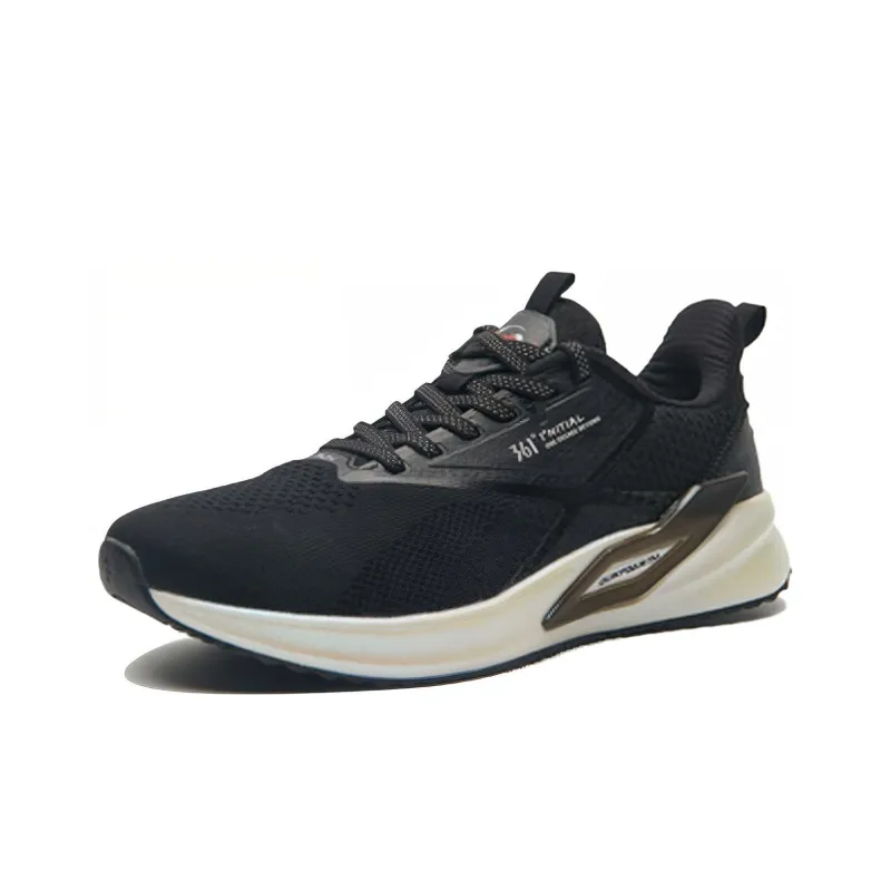361° QU!KFOAM Anti Slip Wear Resistant Breathable Lightweight Low Top Running Shoes Women's Black Red-1