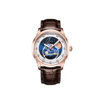 HANBORO Star Collection Automatic Mechanical Movement Watch Men's Watches Blue Dial HBR88934 MZ