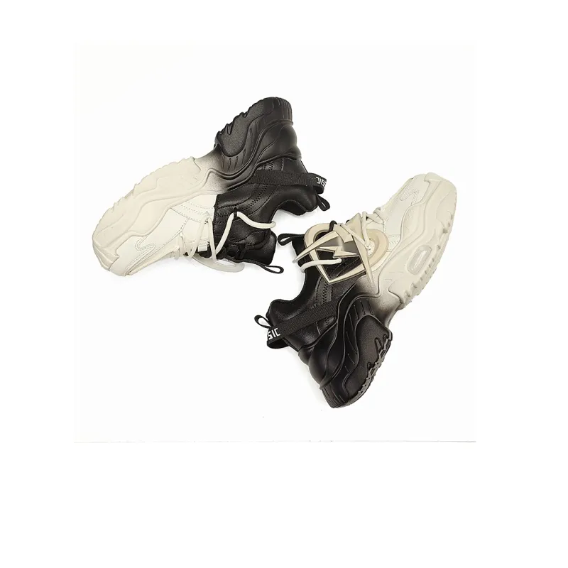 MVA Low Top Chunky Sneakers Unisex Black White-4
