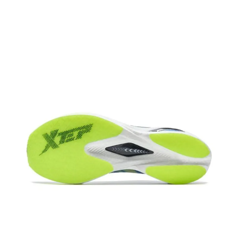 XTEP 160X 3.0 Pro Cushioning Anti Slip And Wear Resistant Low Top Running Shoes Men's Blue Green Orange-5