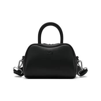 LACOSTE Blended Material One Shoulder Handbags Medium Size Women's Black