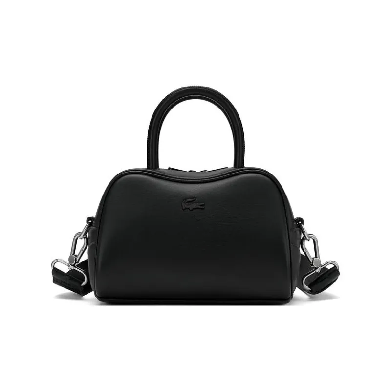 LACOSTE Blended Material One Shoulder Handbags Medium Size Women's Black-0