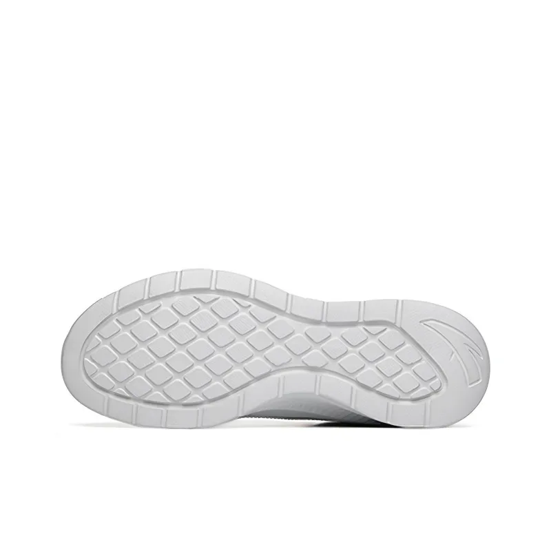 Anta Running Collection Cushioned Slip Resistant Abrasion Resistant Breathable Low Top Running Shoes Men's White Gray-4