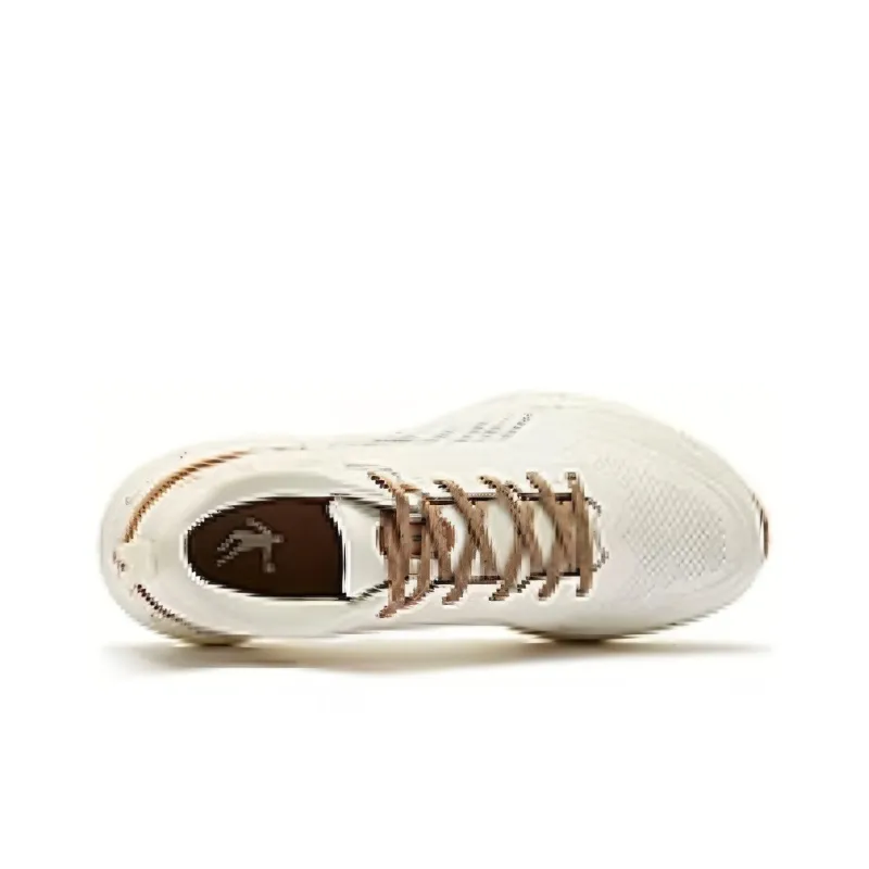 QIAODAN BOOM PRO Cushioning, Wear Resistant Low Top Running Shoes Men's Cream White-3