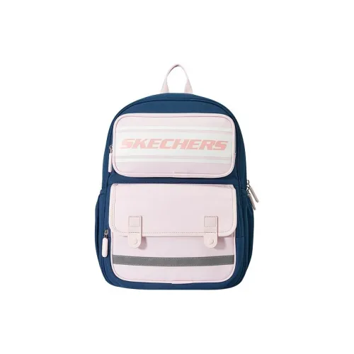 Skechers Backpacks Marine Blue With Pink Accents