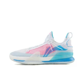 LiNing Speed 7 Premium PE Durable Breathable Low Top Basketball Shoes Men's White Blue Pink