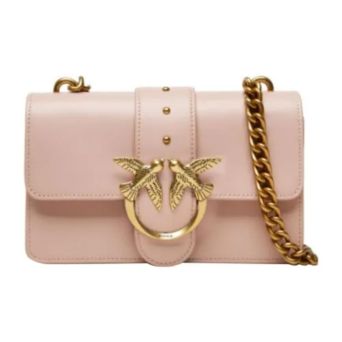 PINKO Leather Shoulder Bag Crossbody Bag Women's Pink