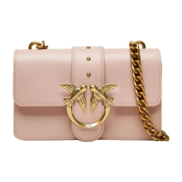 PINKO Leather Shoulder Bag Crossbody Bag Women's Pink-0