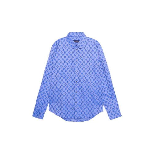 LOUIS VUITTON New Quarterly Products Of LV Shirts Men Blue