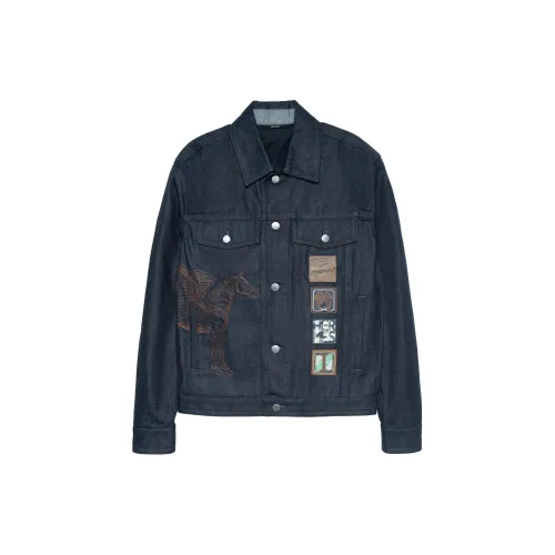 HERMES Denim Jackets Men Blue