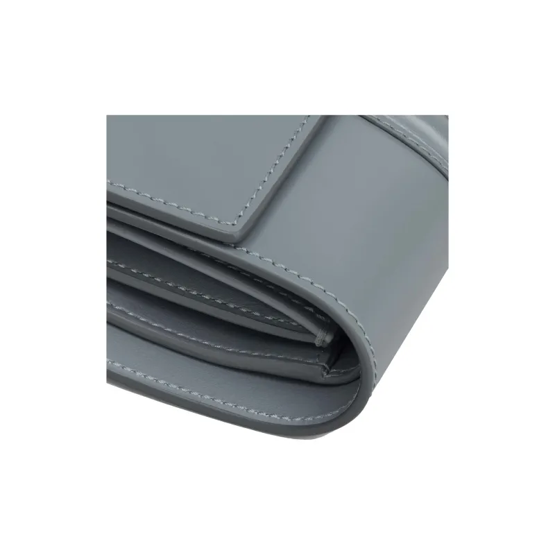 CELINE Smooth Finish Calfskin Wallet Small Size Women's Blue Gray-4