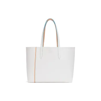 LACOSTE PVC Tote Bag Shopping Bag Shoulder Bags Regular Women's Ivory & Peach Pink