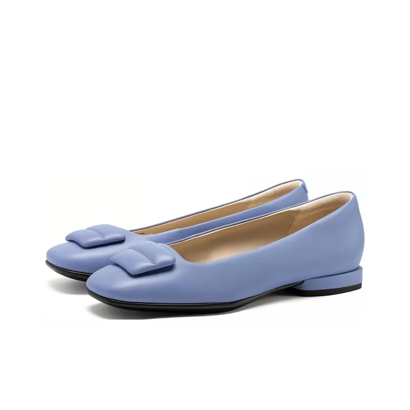 Ecco Annie Square Toe Casual Single Shoes Women's Lavender-2