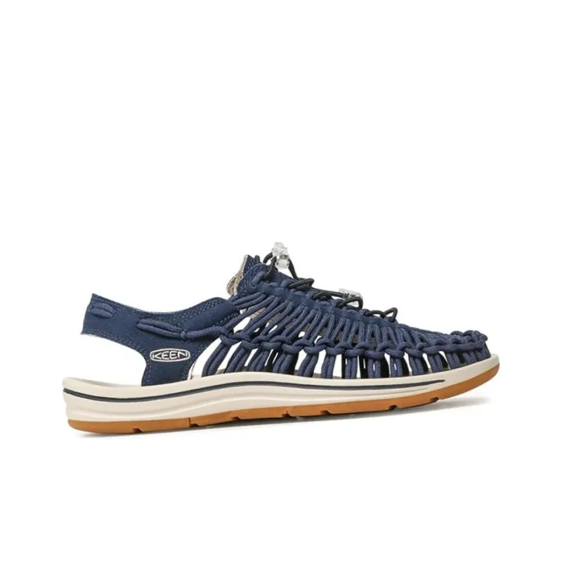 KEEN Uneek Wear-Resistant Slip-Resistant Beach Sandals Men's Navy-1