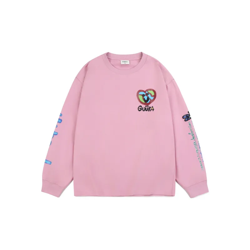 Guuka Long Sleeved T Shirt Unisex Smoke Pink Orchid-1