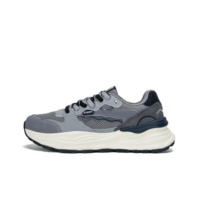 Kappa Wear-Resistant Slip-Resistant Low-Top Chunky Sneakers Men's Shark Gray/Tranquil Gray/Premium Gray-0