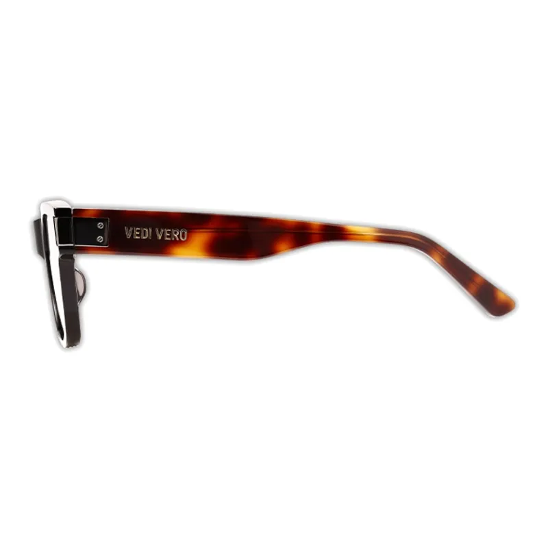 VEDI VERO Acetate Square Sunglasses Unisex Brown-2