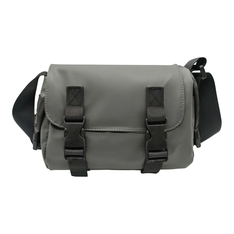 Slazenger Water Resistant Nylon Fanny Pack Sling Bag Shoulder Bag Crossbody Bag Unisex Gray/Black/Green-11