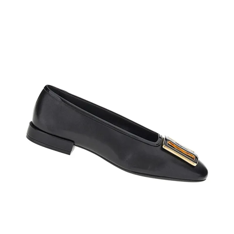 FERRAGAMO Chunky Buckle Women's Casual Shoes Women's Black-1