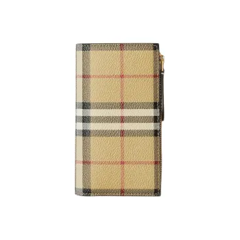 Burberry Polyurethane Wallet Medium Size Women's Archive Beige