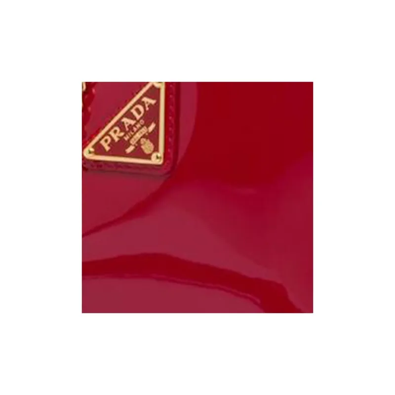 PRADA Leather One Shoulder Crossbody Clutches Mini Women's Cherry Red-5