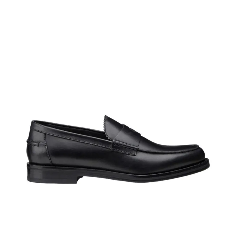 DOUCAL'S Slip-on Leather Penny Loafers-1