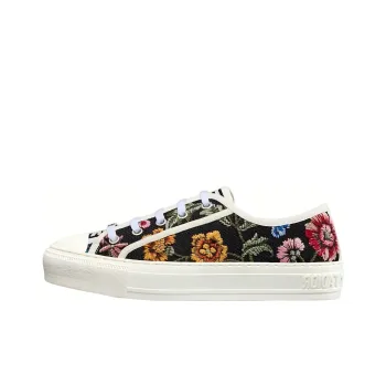 DIOR Walk'n'DIOR Sneaker Black Multicolor Cotton Women's